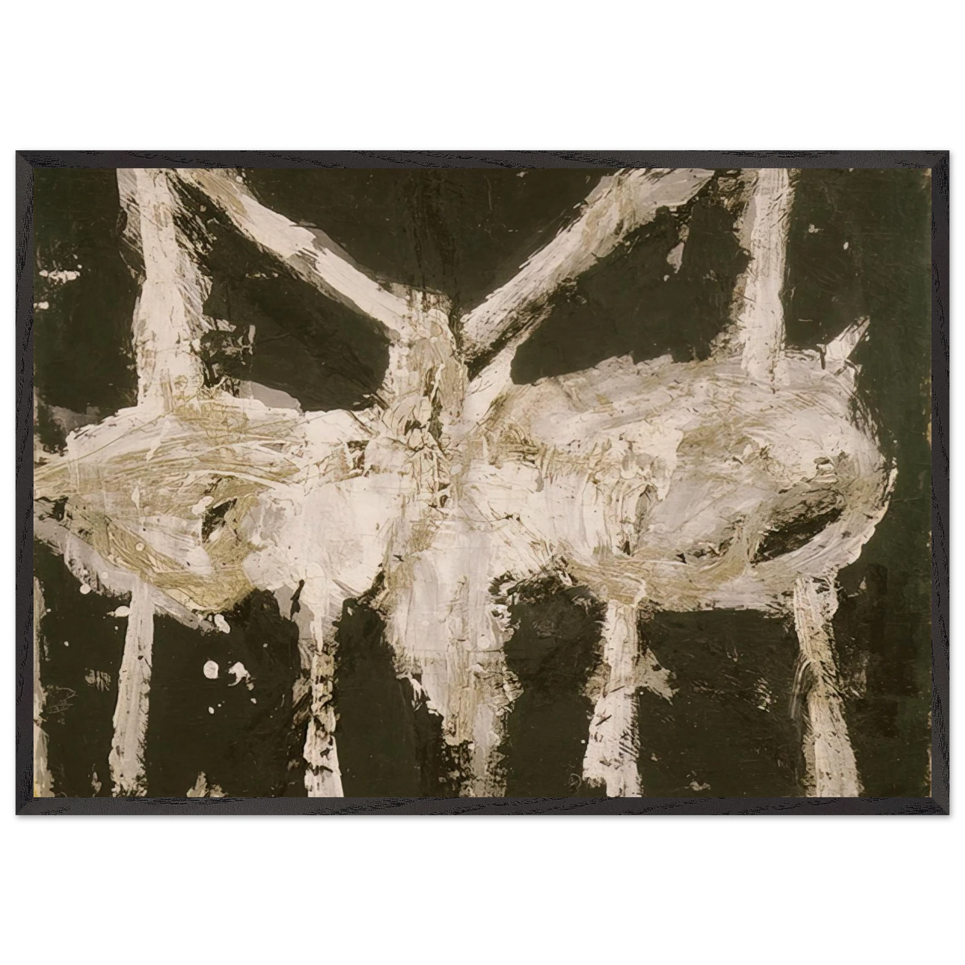 Min-Oe - Cy Twombly Framed Art Print – Black Wooden Frame - Default Title - -Framed Art Print