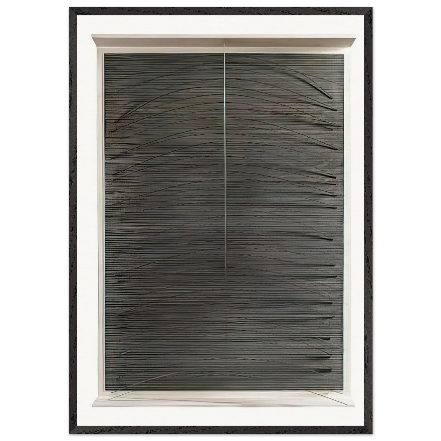 LA COURVE BLEUE 1965 - Jesus Rafael Soto Framed Art Print – Black Wooden Frame - Default Title - -Framed Art Print