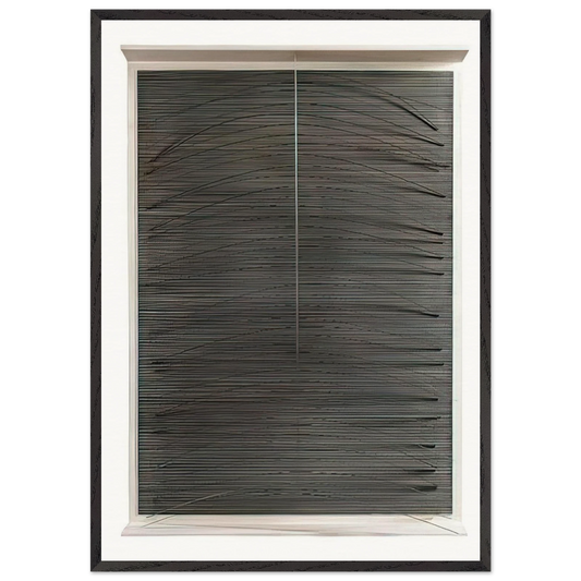 LA COURVE BLEUE 1965 - Jesus Rafael Soto Framed Art Print – Black Wooden Frame - Default Title - -Framed Art Print