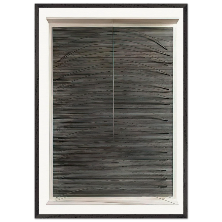 LA COURVE BLEUE 1965 - Jesus Rafael Soto 70x100 cm / 28x40 inches Framed Art Print – Black Wooden Frame