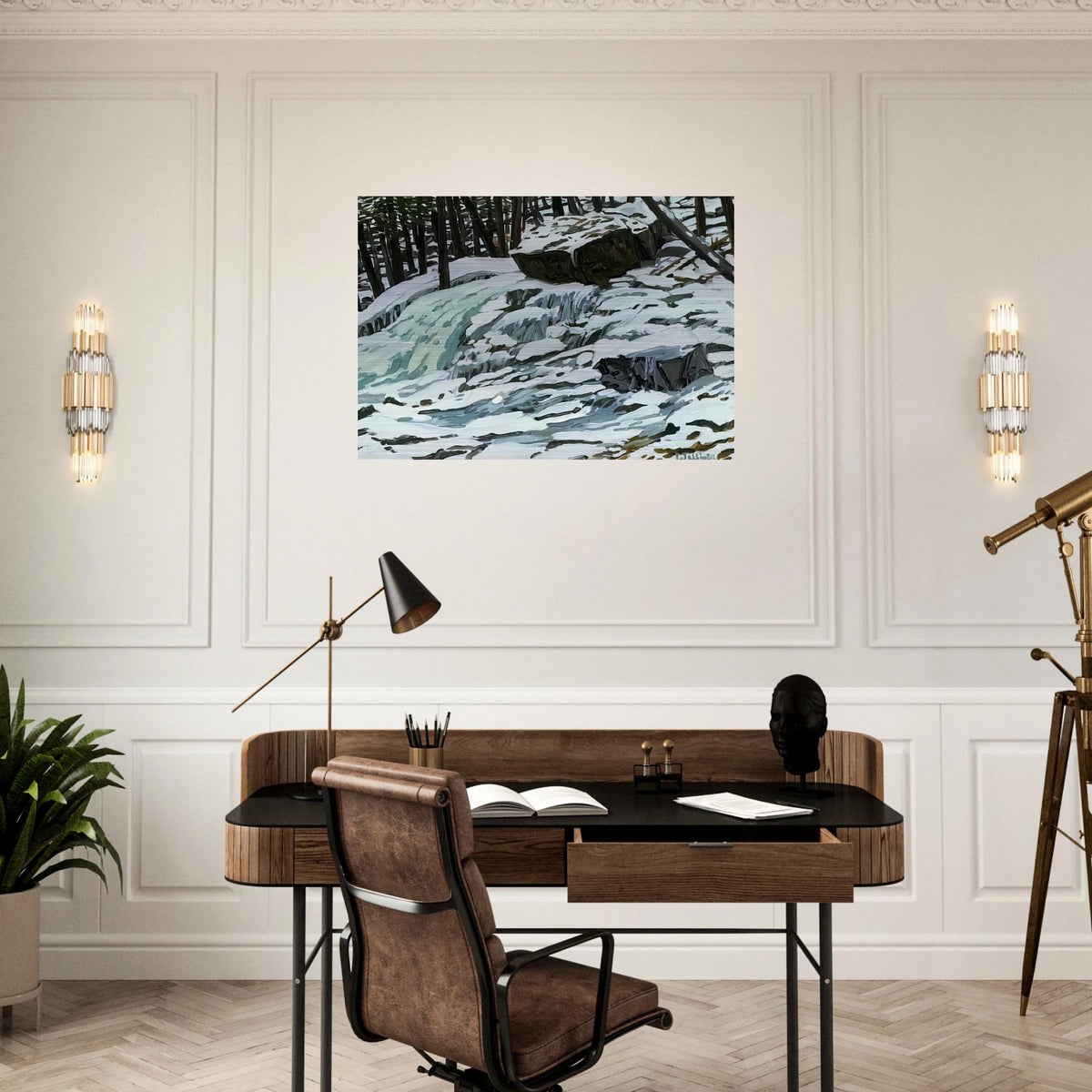 Neil Raldi Print Study for Aqua Spring - 1997 - Neil Welliver Brushed Aluminum Print ...