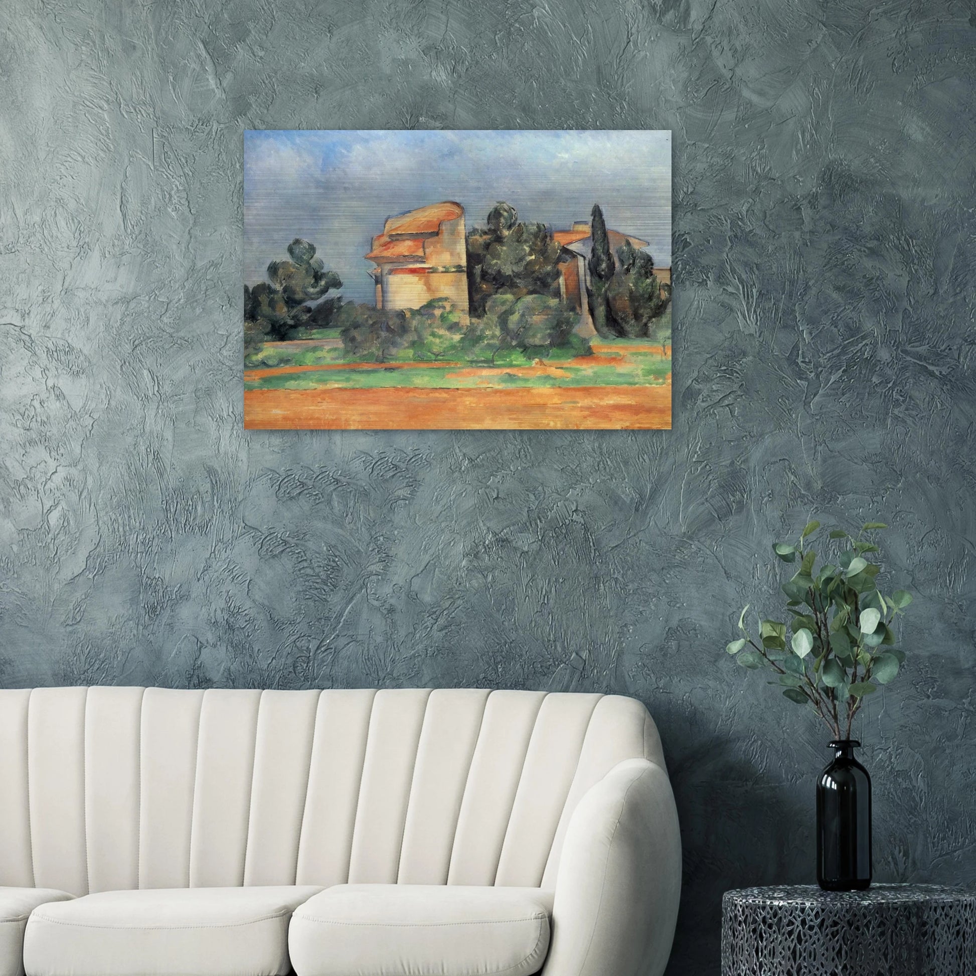 The Pigeon Tower At Bellevue - Paul Cézanne Brushed Aluminum Print - 70x100 cm / 28x40 inches | Paul Cézanne Aluminum Print | Paul Cézanne Prints