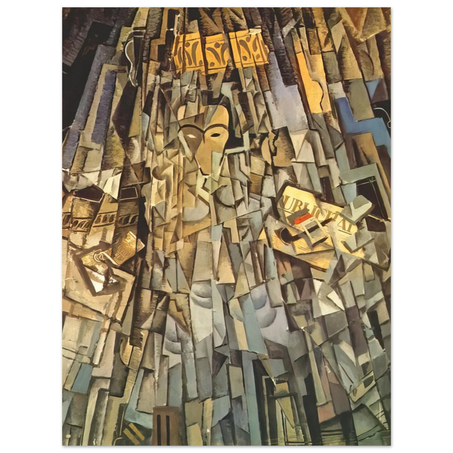 Salvador Dali - CUBIST SELF PORTRAIT Fine Art Poster - Default Title