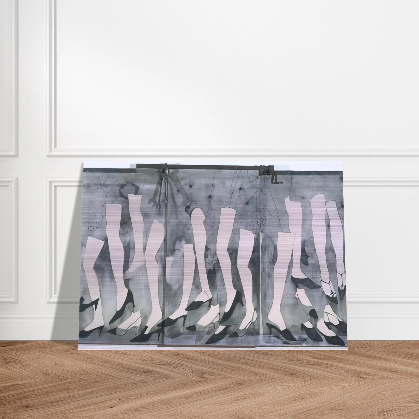 WALKING DREAM WITH A FOUR FOOT CLAMP 1965 - Jim Dine Brushed Aluminum Print - 70x100 cm / 28x40 inches | Jim Dine Aluminum Print | Jim Dine Prints