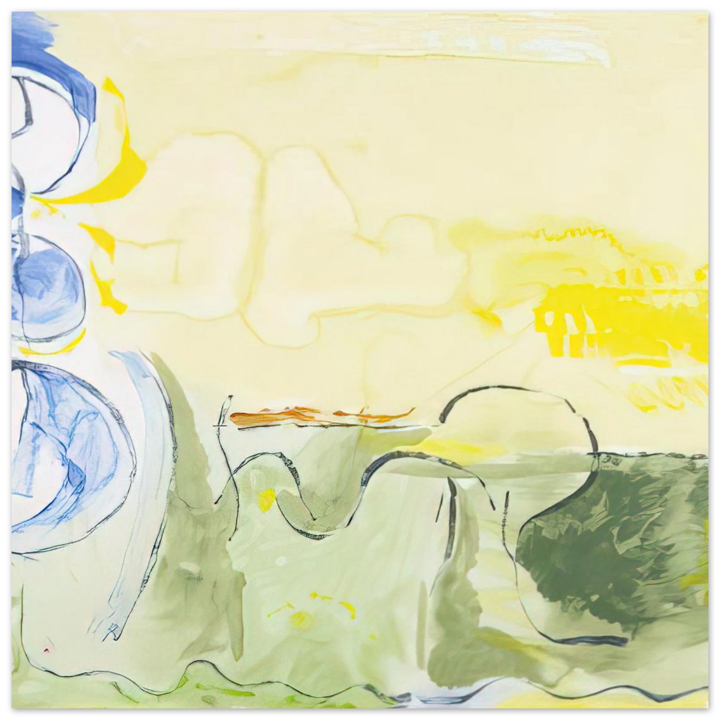 Helen Frankenthaler - Flotilla - 2006 Wall art - 25x60 cm / 10x24 inches - Fine Art Poster - -