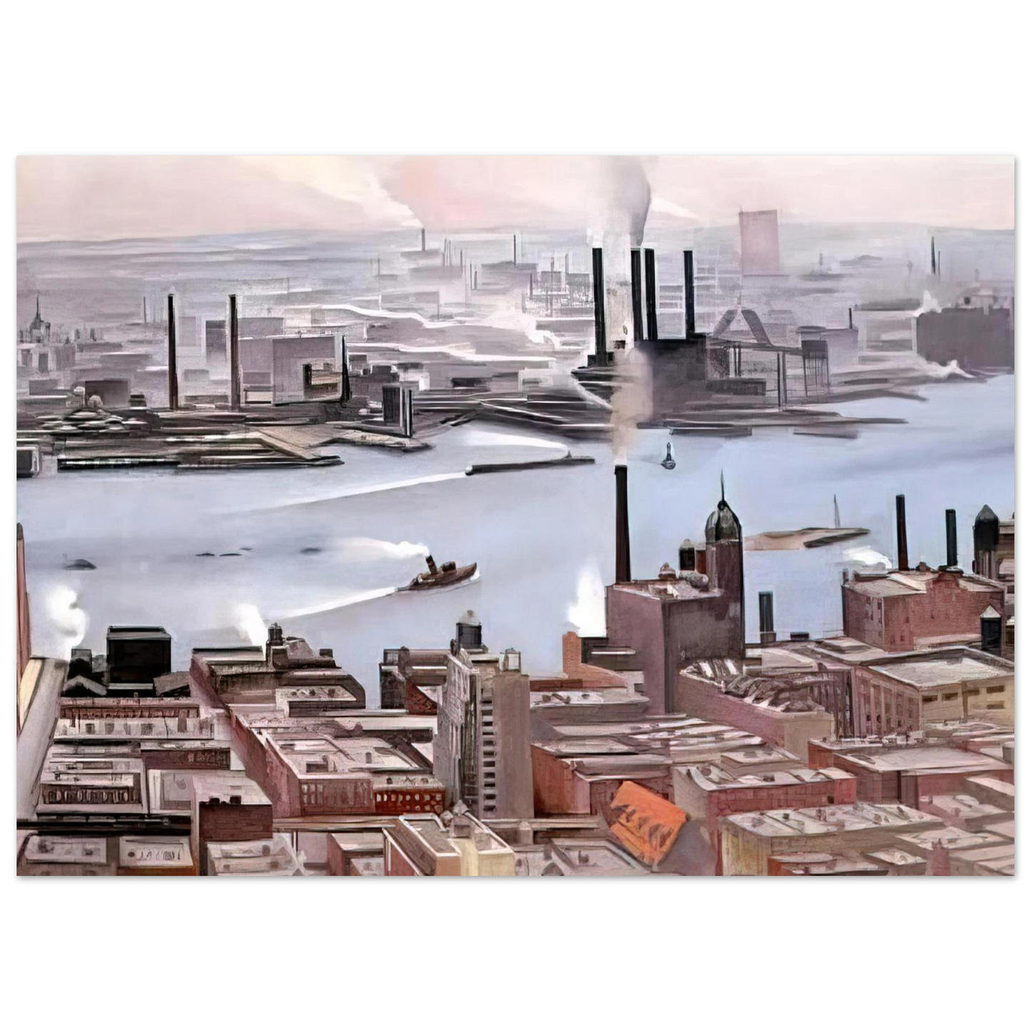 Georgia O'Keeffe - East River from the Thirtieth Story of the Shelton Hotel Fine Art Poster - 75x100 cm / 30x40 inches