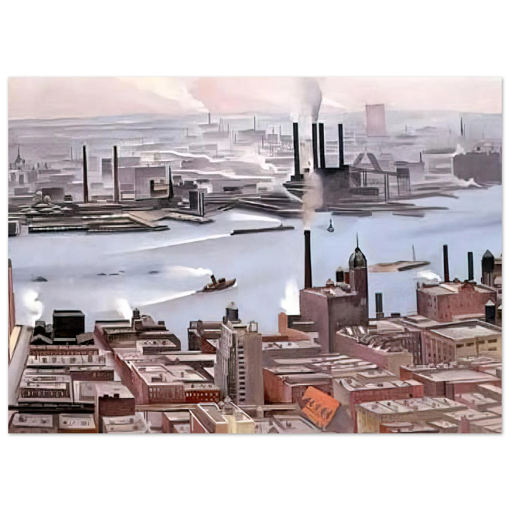 Georgia O'Keeffe - East River from the Thirtieth Story of the Shelton Hotel Fine Art Poster - 75x100 cm / 30x40 inches