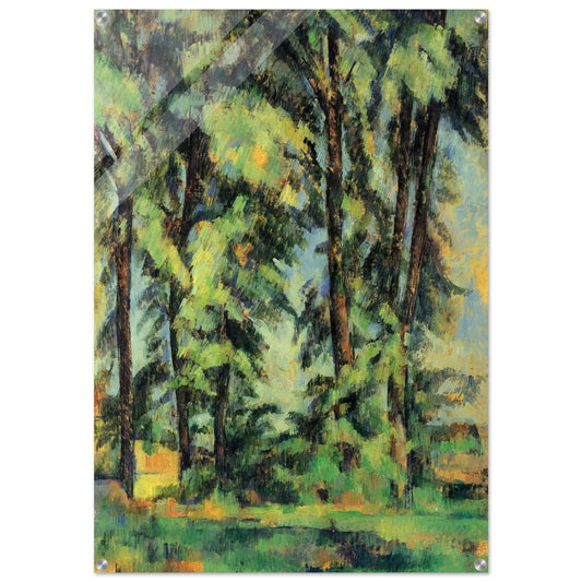 Large Trees at Jas de Bouffan - Paul Cézanne Acrylic Print - 70x100 cm / 28x40″ inches