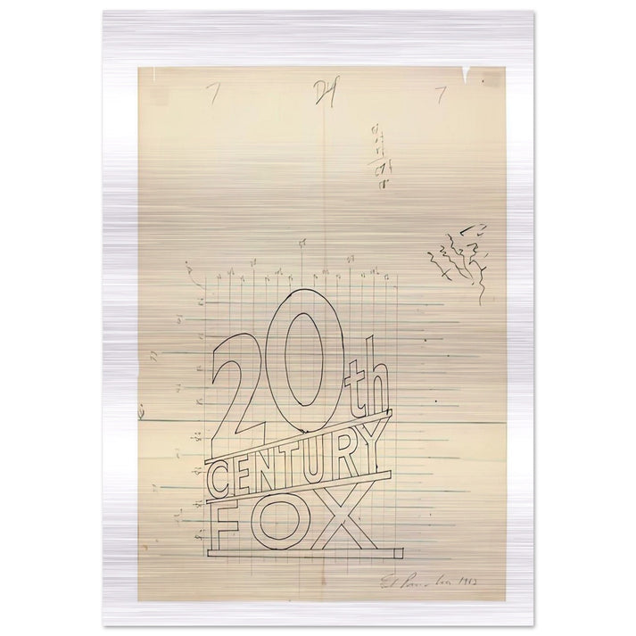 TRADEMARK GRID 1962 - Edward Ruscha Brushed Aluminum Print - 70x100 cm / 28x40 inches | Edward Ruscha Aluminum Print | Edward Ruscha Prints