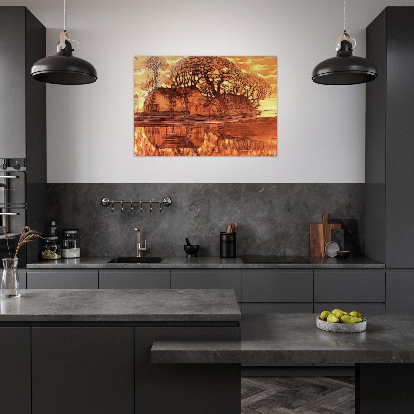 Farm at Duivendrecht - Piet Mondrian Acrylic Print - 70x100 cm / 28x40″ inches