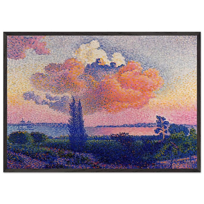 The Pink Cloud - Henri-Edmond Cross 70x100 cm / 28x40 inches Framed Art Print – Black Wooden Frame