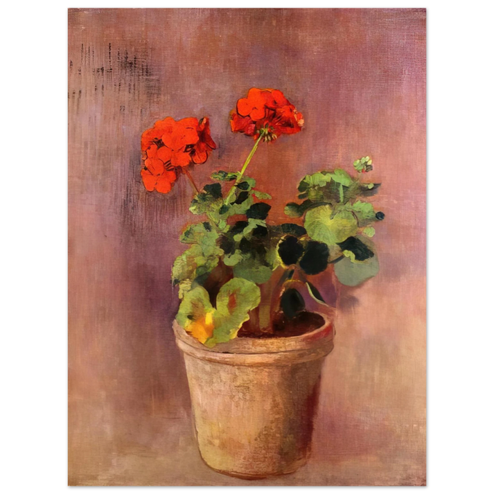 Odilon Redon - THE POT OF GERANIUMS  75x100 cm / 30x40inches Fine Art Poster