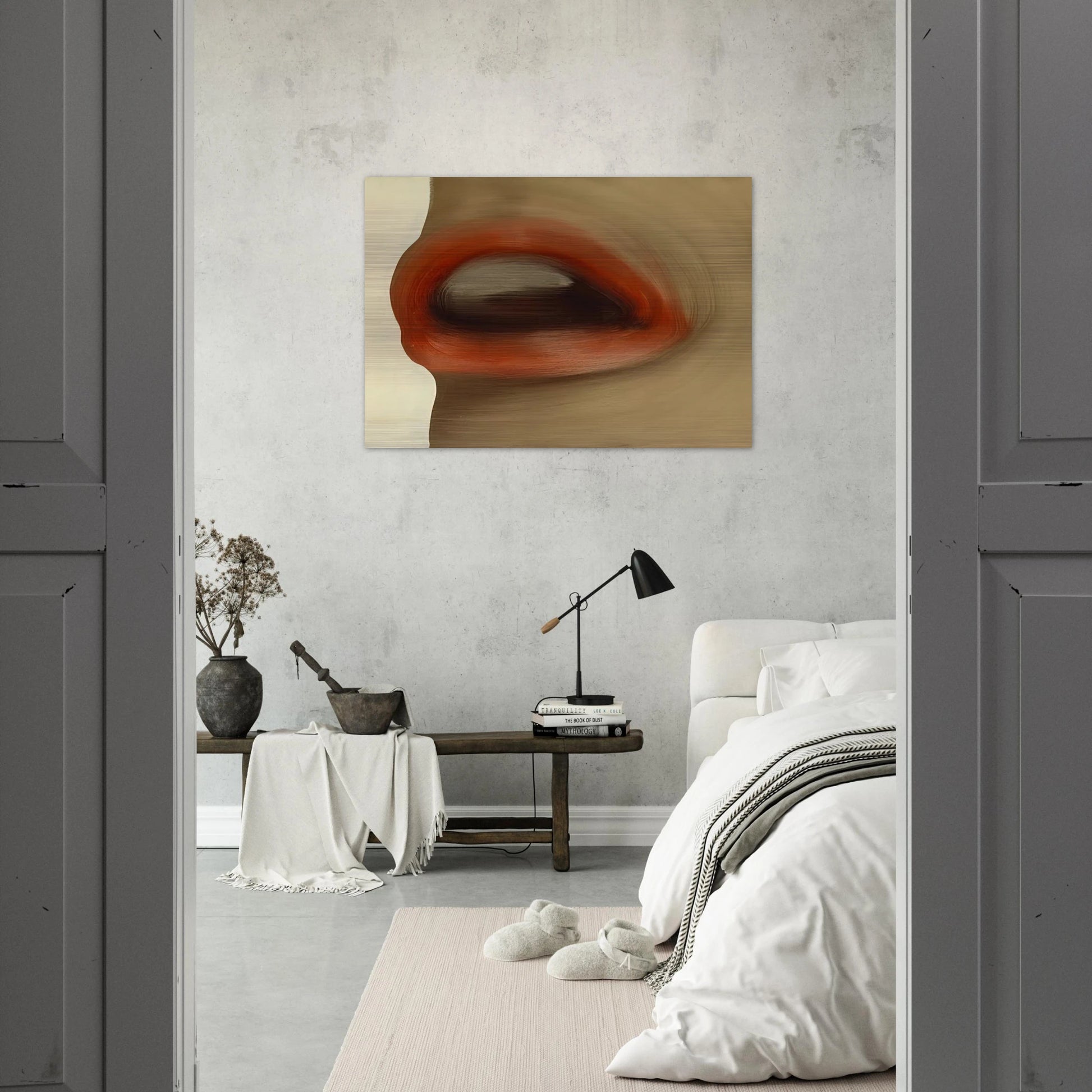 MUND MOUTH BRIGITTE BARDOT S LIPS 1963 - Gerhard Richter Brushed Aluminum Print - 70x100 cm / 28x40 inches | Gerhard Richter Aluminum Print | Gerhard Richter Prints