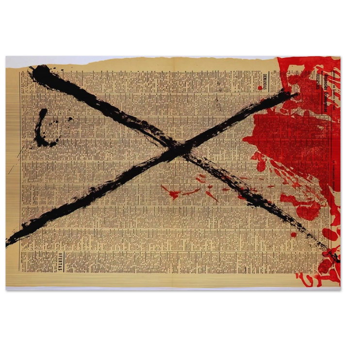 JOURNAL 1968 - Antoni Tapies Brushed Aluminum Print - 70x100 cm / 28x40 inches | Antoni Tapies Aluminum Print | Antoni Tapies Prints