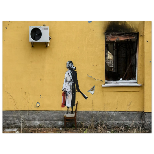 Banksy - HOSTOMEL PROSKURIVSKA 2 2022 Fine Art Poster - 13x18 cm / 5x7 inches