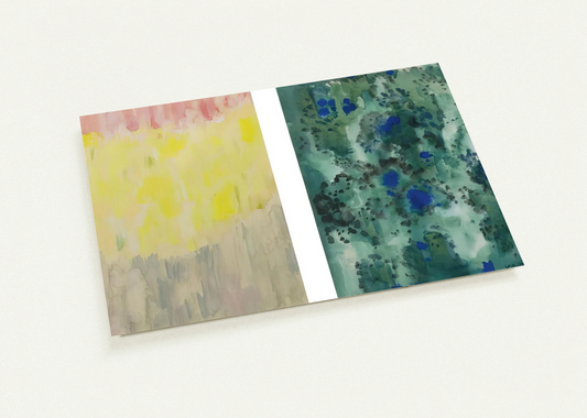 Harmony in Blue and Green. Abstract Composition - Abstract Art By Natalia Goncharova Pack of 10 Post Cards | Natalia Goncharova Post Cards | A6 (10.5 x 14.8 cm) - 4.1 x 5.8 inches