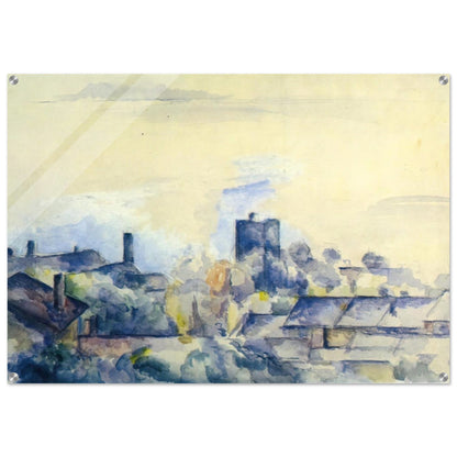 Roofs in L'Estaque - Paul Cézanne Acrylic Print - 70x100 cm / 28x40″ inches