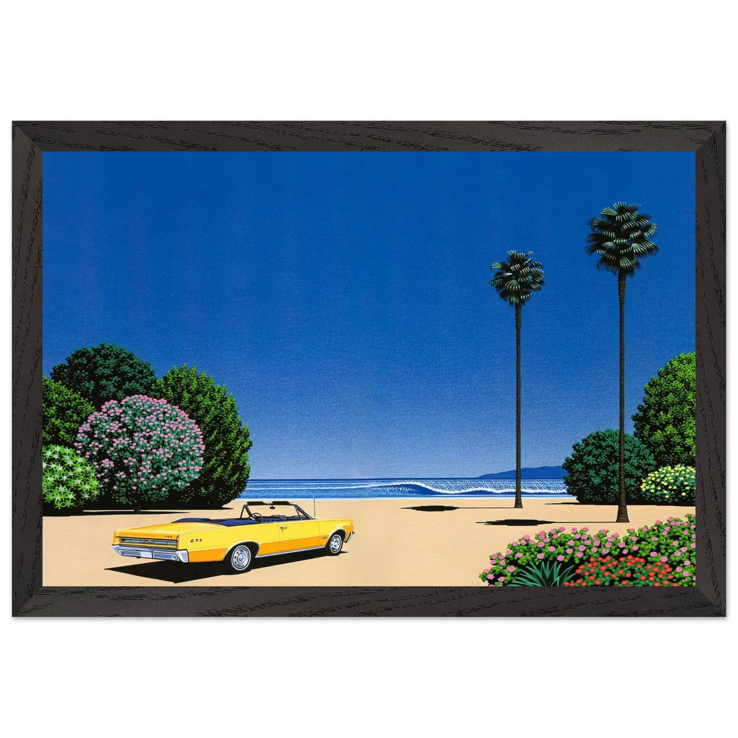 Hiroshi Nagai - Sweet Breeze Alt Coastline at Loverâ€™s Point Wall Art - 21x29.7 cm / 8x12" - Premium Wooden Framed Poster With Fine Art Paper - Wood frame
