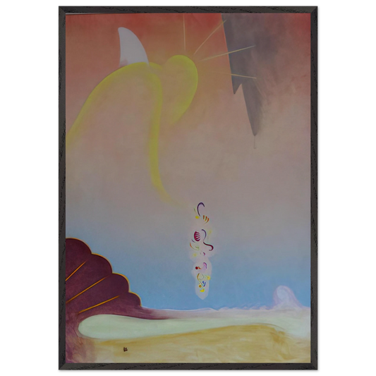 First Spring Garland - Precisionism - Agnes Lawrence Pelton Framed Art Print – Black Wooden Frame - Default Title - -Framed Art Print