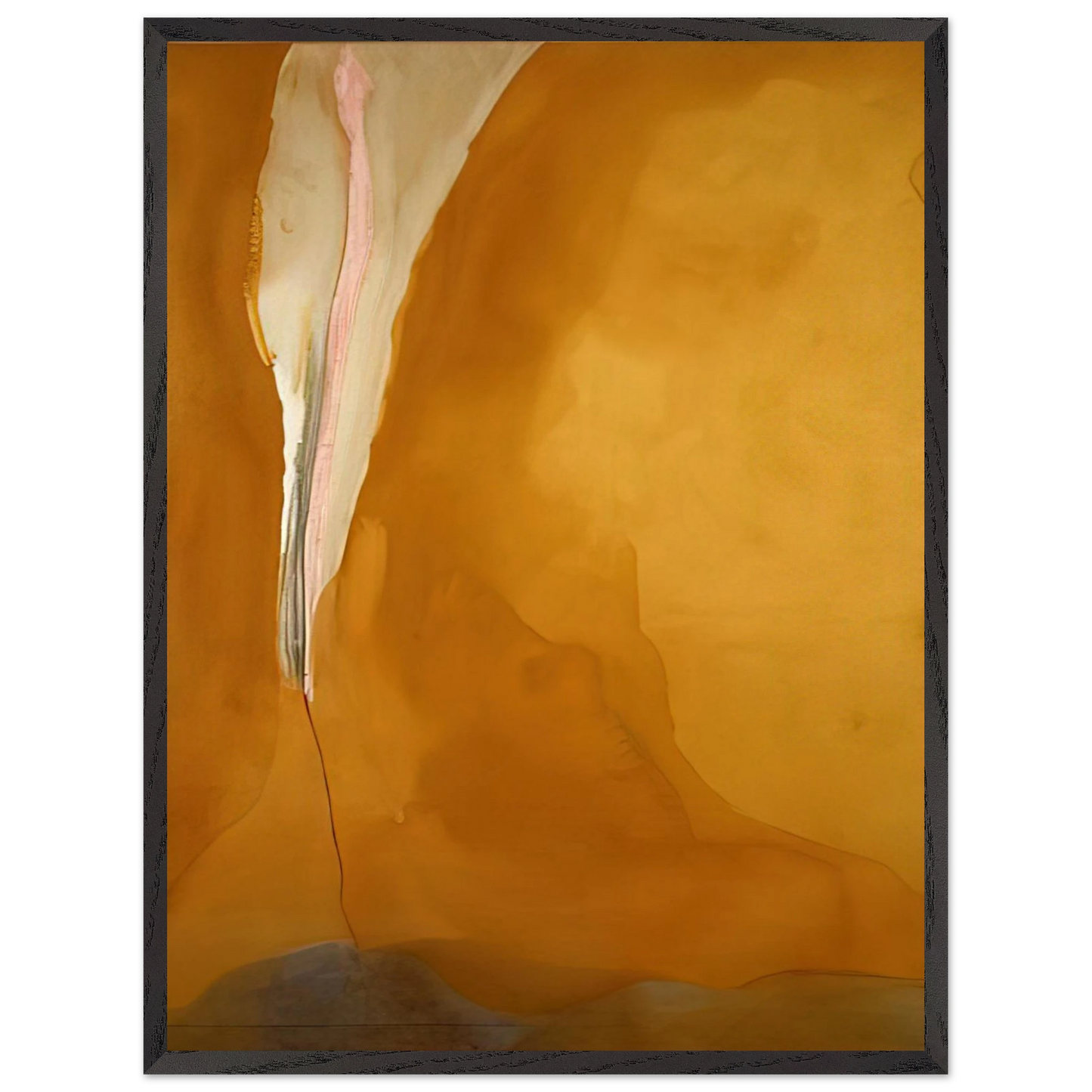 Helen Frankenthaler - Coral Wedge - 1972 Wall art - 15x20 cm / 6x8 inches - Premium Wooden Framed Poster With Fine Art Paper - White frame