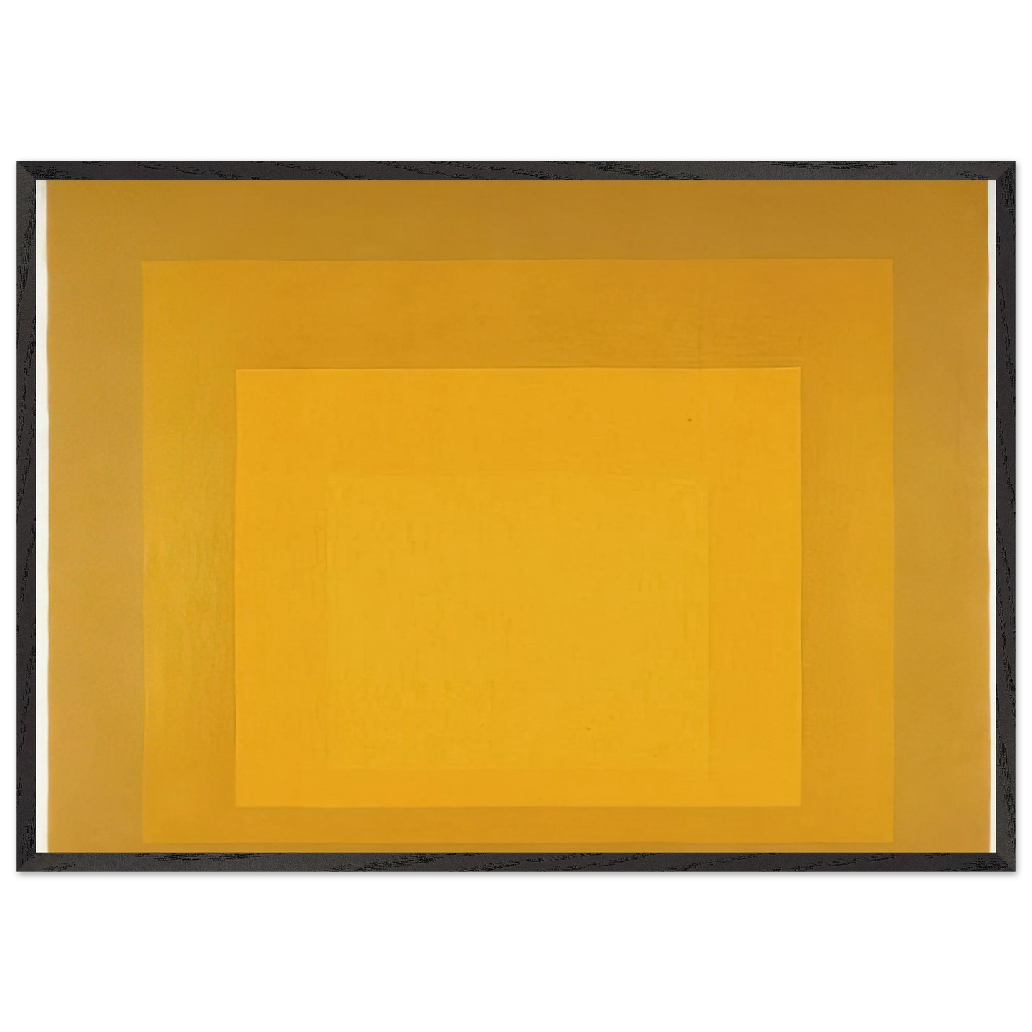 STUDY FOR HOMAGE TO THE SQUARE DEPARTING IN YELLOW 1964 - Josef Albers Framed Art Print – Black Wooden Frame - Default Title - -Framed Art Print