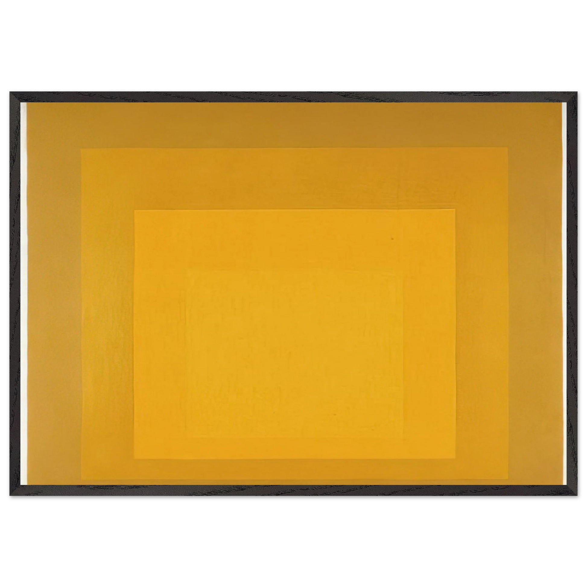 STUDY FOR HOMAGE TO THE SQUARE DEPARTING IN YELLOW 1964 - Josef Albers Framed Art Print – Black Wooden Frame - Default Title - -Framed Art Print