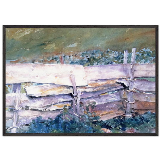 The Fence - John Singer Sargent Framed Art Print – Black Wooden Frame - Default Title - -Framed Art Print