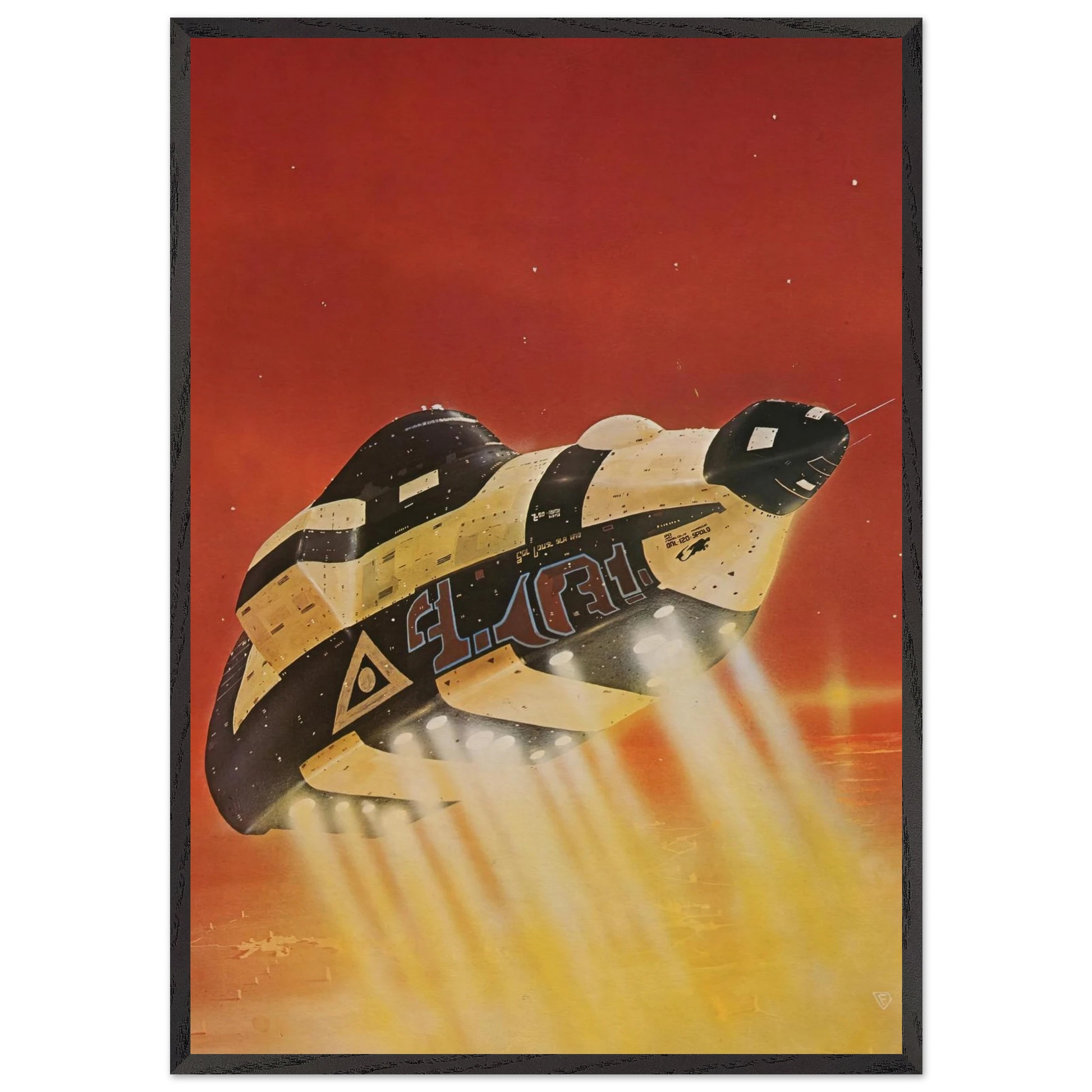 Chris Foss N21 - Chris Foss Framed Art Print – Black Wooden Frame - Default Title - -Framed Art Print