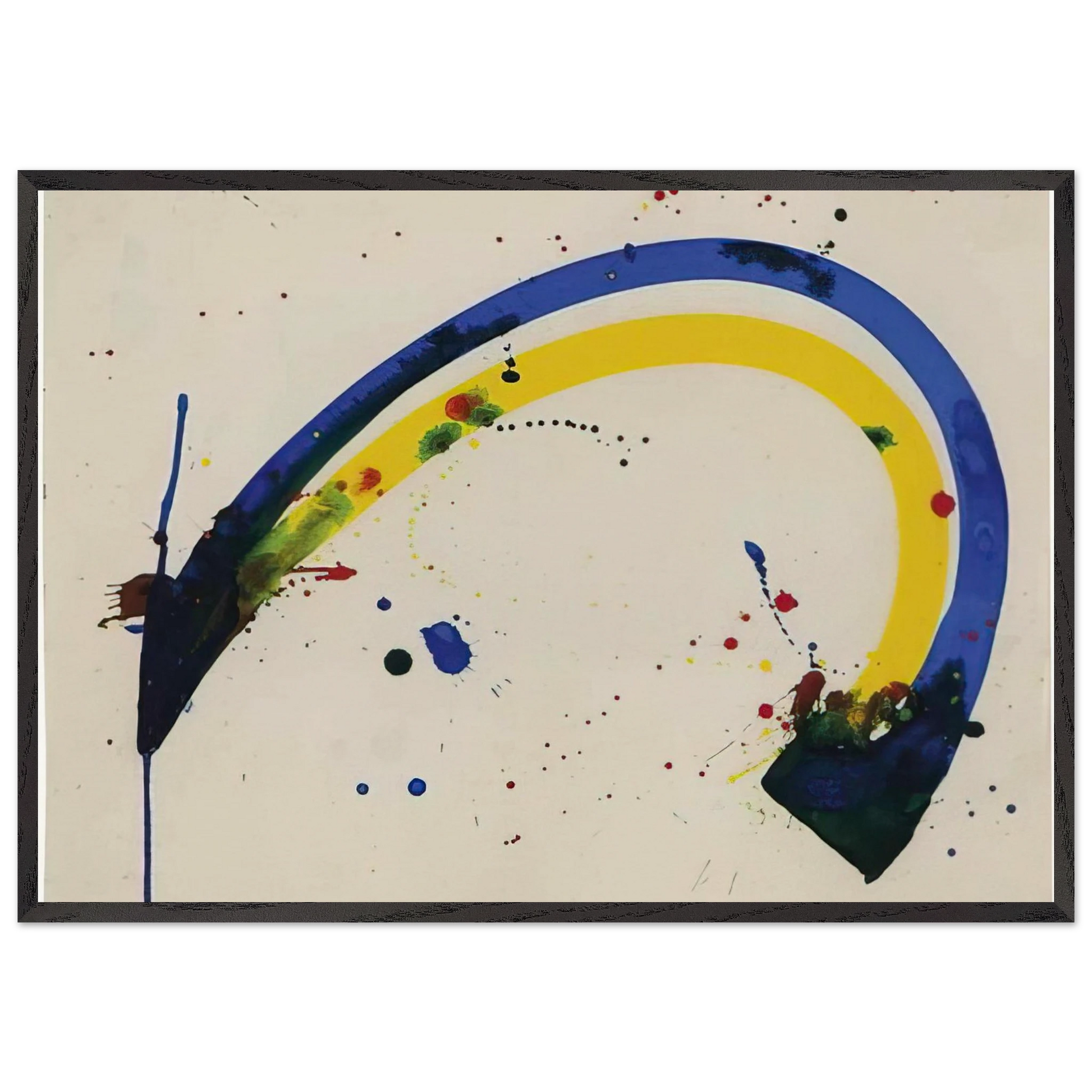 Untitled  SF66-006  - Sam Francis Framed Art Print – Black Wooden Frame - Default Title - -Framed Art Print