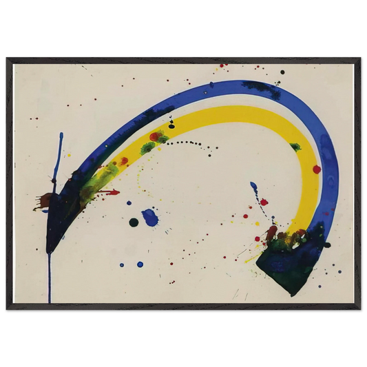 Untitled  SF66-006  - Sam Francis 70x100 cm / 28x40 inches Framed Art Print – Black Wooden Frame