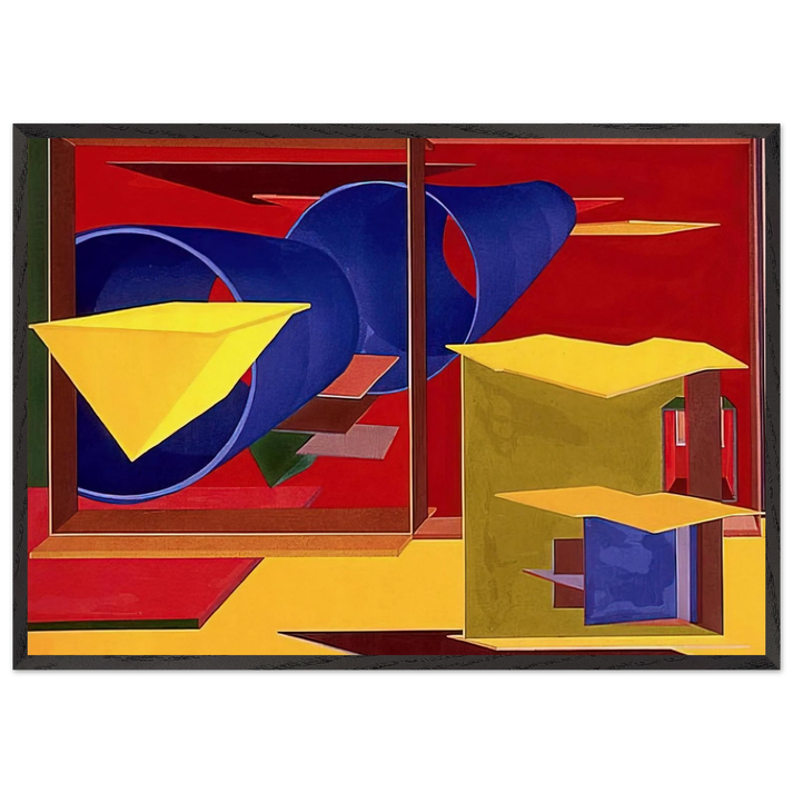 Pachinko - Al Held 70x100 cm / 28x40 inches Framed Art Print – Black Wooden Frame