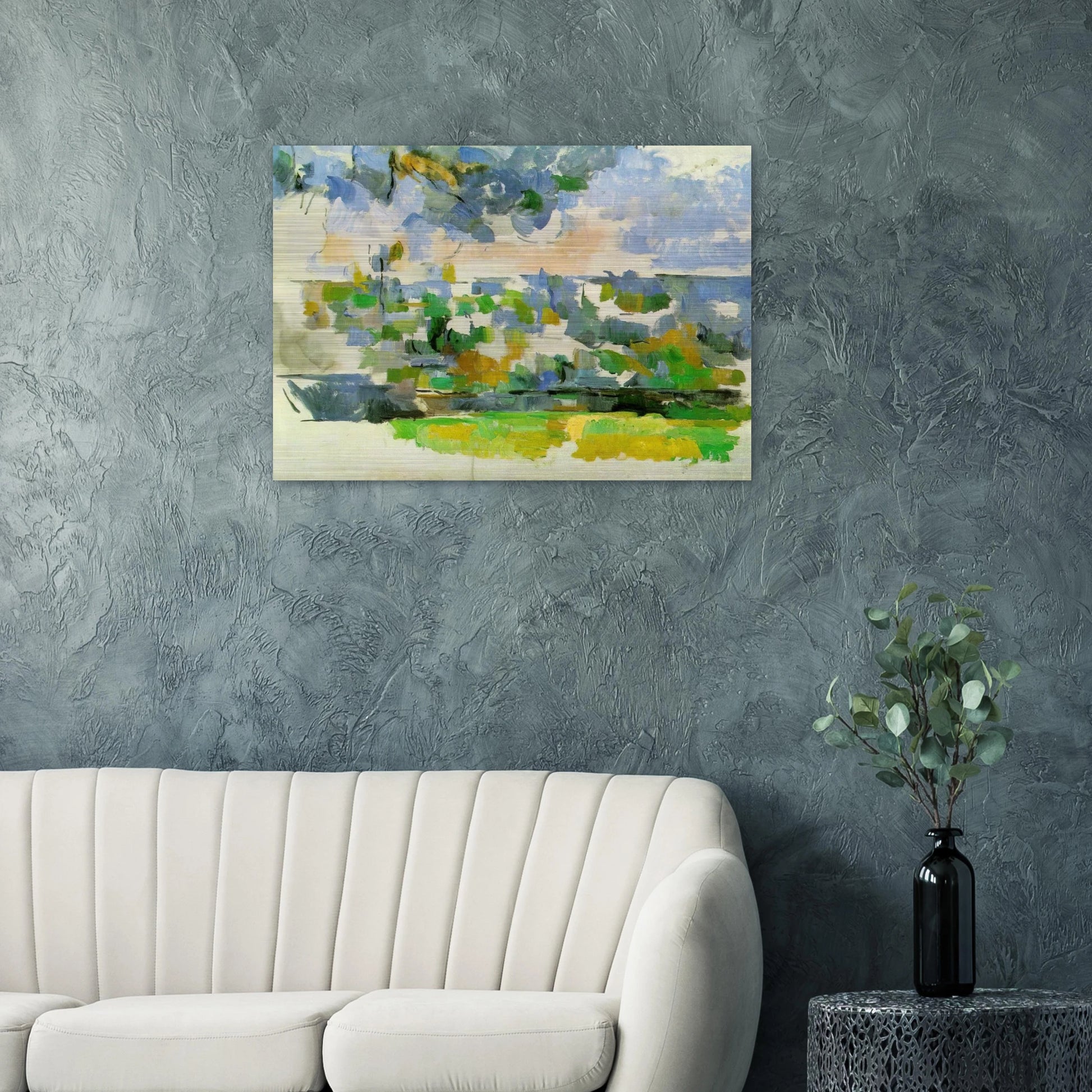 The Garden at Les Lauves - Paul Cézanne Brushed Aluminum Print - 70x100 cm / 28x40 inches | Paul Cézanne Aluminum Print | Paul Cézanne Prints