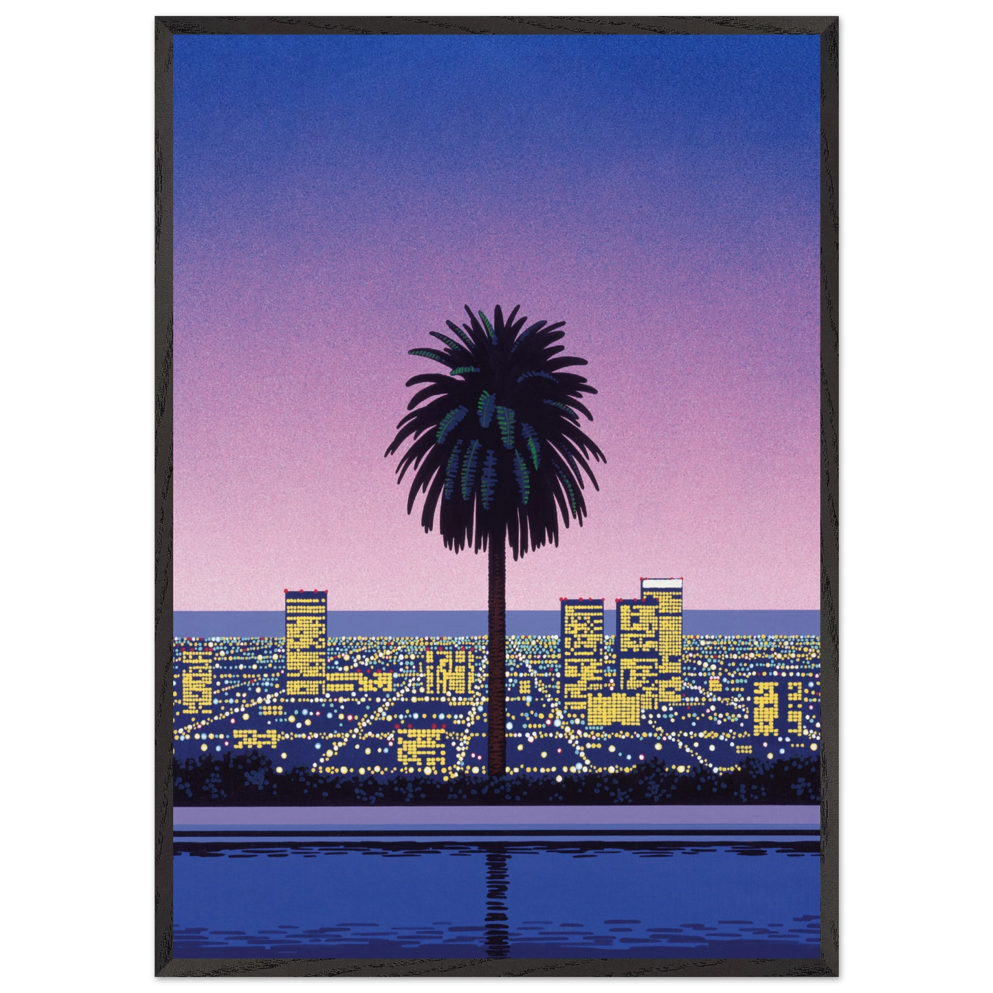 Pacific Breeze 2 N2 - Hiroshi Nagai 70x100 cm / 28x40 inches Framed Art Print – Black Wooden Frame