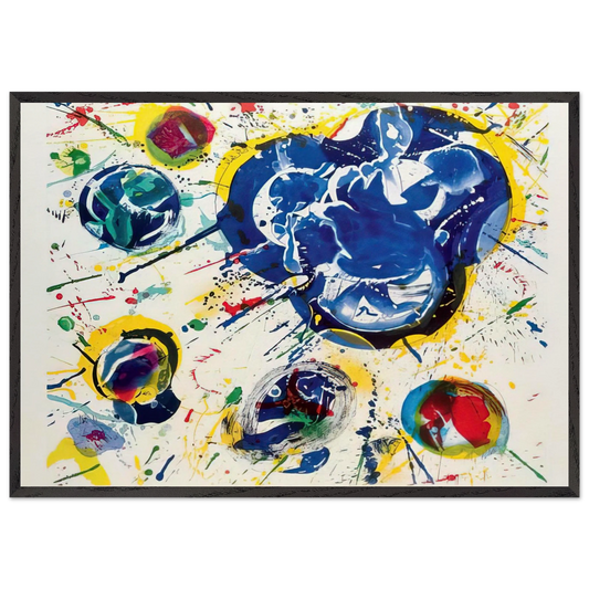 Untitled I  L I 87  - Sam Francis Framed Art Print – Black Wooden Frame - Default Title - -Framed Art Print