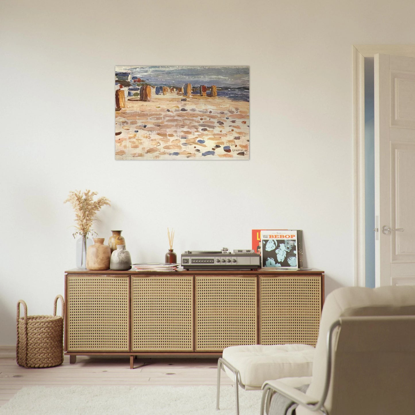 BEACH BASKETS IN HOLLAND 1904 - Wassily Kandinsky Brushed Aluminum Print - 70x100 cm / 28x40 inches | Wassily Kandinsky Aluminum Print | Wassily Kandinsky Prints