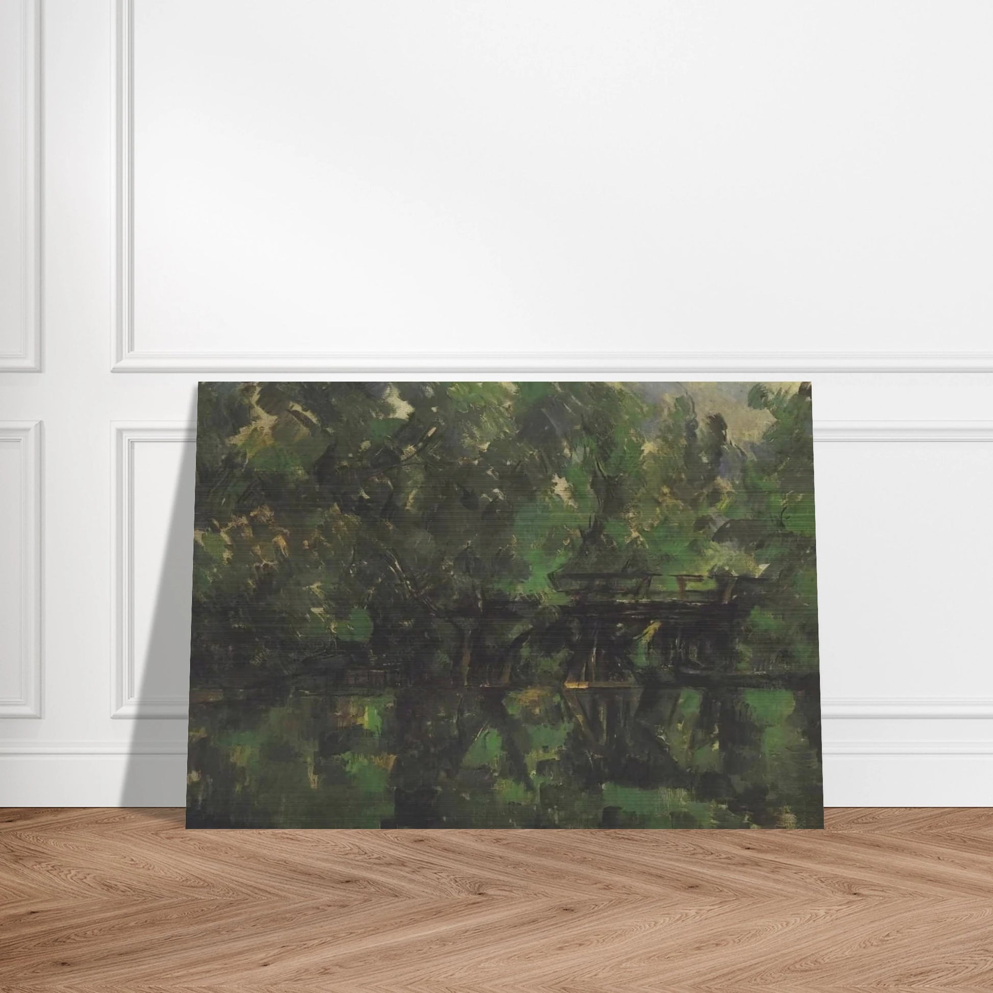 Bridge over the pond - Paul Cézanne Brushed Aluminum Print - 70x100 cm / 28x40 inches | Paul Cézanne Aluminum Print | Paul Cézanne Prints