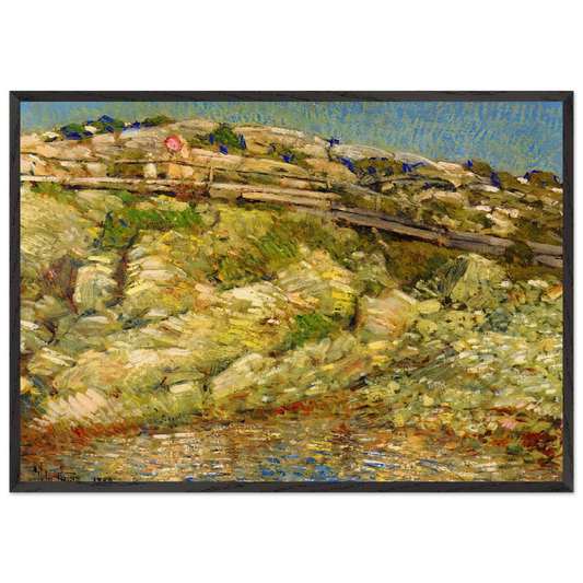 Walk Around the Island - Childe Hassam Framed Art Print – Black Wooden Frame - Default Title - -Framed Art Print
