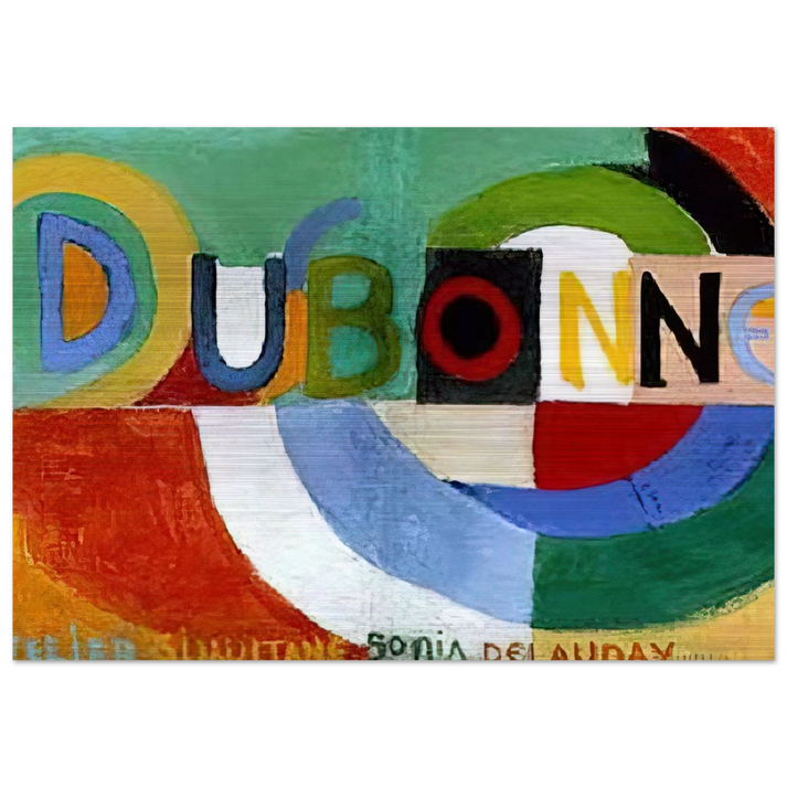 DUBONNET - Sonia Delaunay Brushed Aluminum Print - 70x100 cm / 28x40 inches | Sonia Delaunay Aluminum Print | Sonia Delaunay Prints