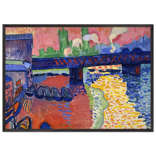 CHARING CROSS BRIDGE 1906 - Andre Derain Framed Art Print – Black Wooden Frame - Default Title - -Framed Art Print