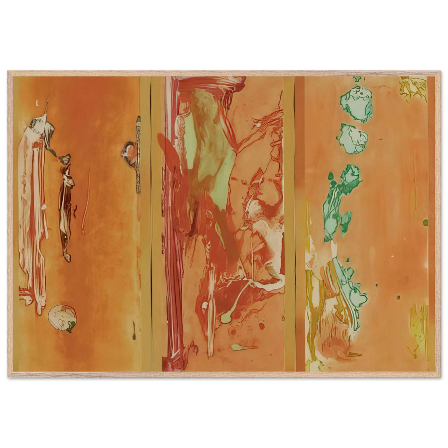 Helen Frankenthaler - Gateway - 1988 Wall art - 50x70 cm / 20x28 inches - Premium Wooden Framed Poster With Fine Art Paper - White frame