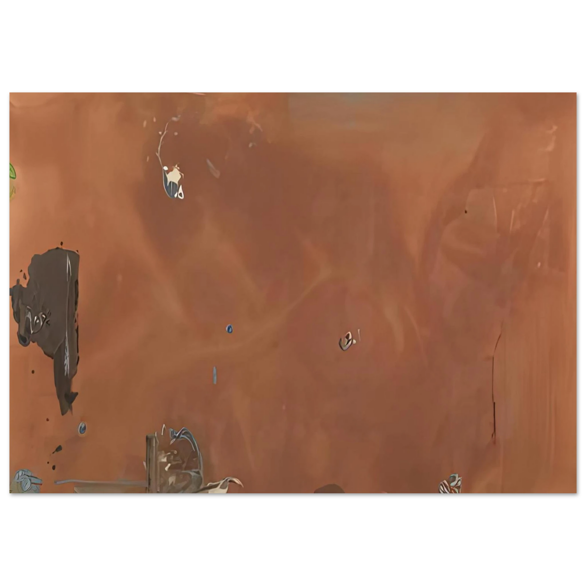 Helen Frankenthaler - Into October, 1983- Wall Art - 21x29.7 cm / 8x12" - Premium Wooden Framed Poster With Fine Art Paper - White frame