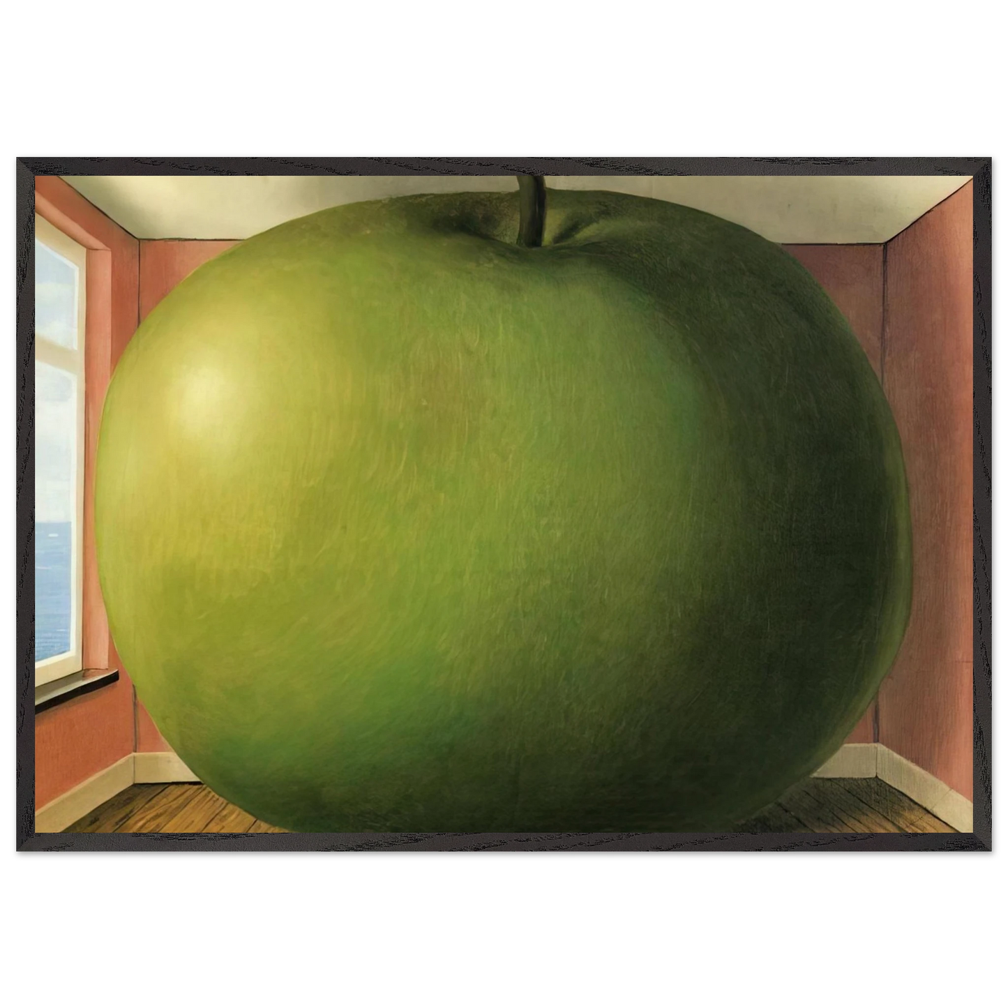 THE LISTENING ROOM 1952 - Rene Magritte 70x100 cm / 28x40 inches Framed Art Print – Black Wooden Frame
