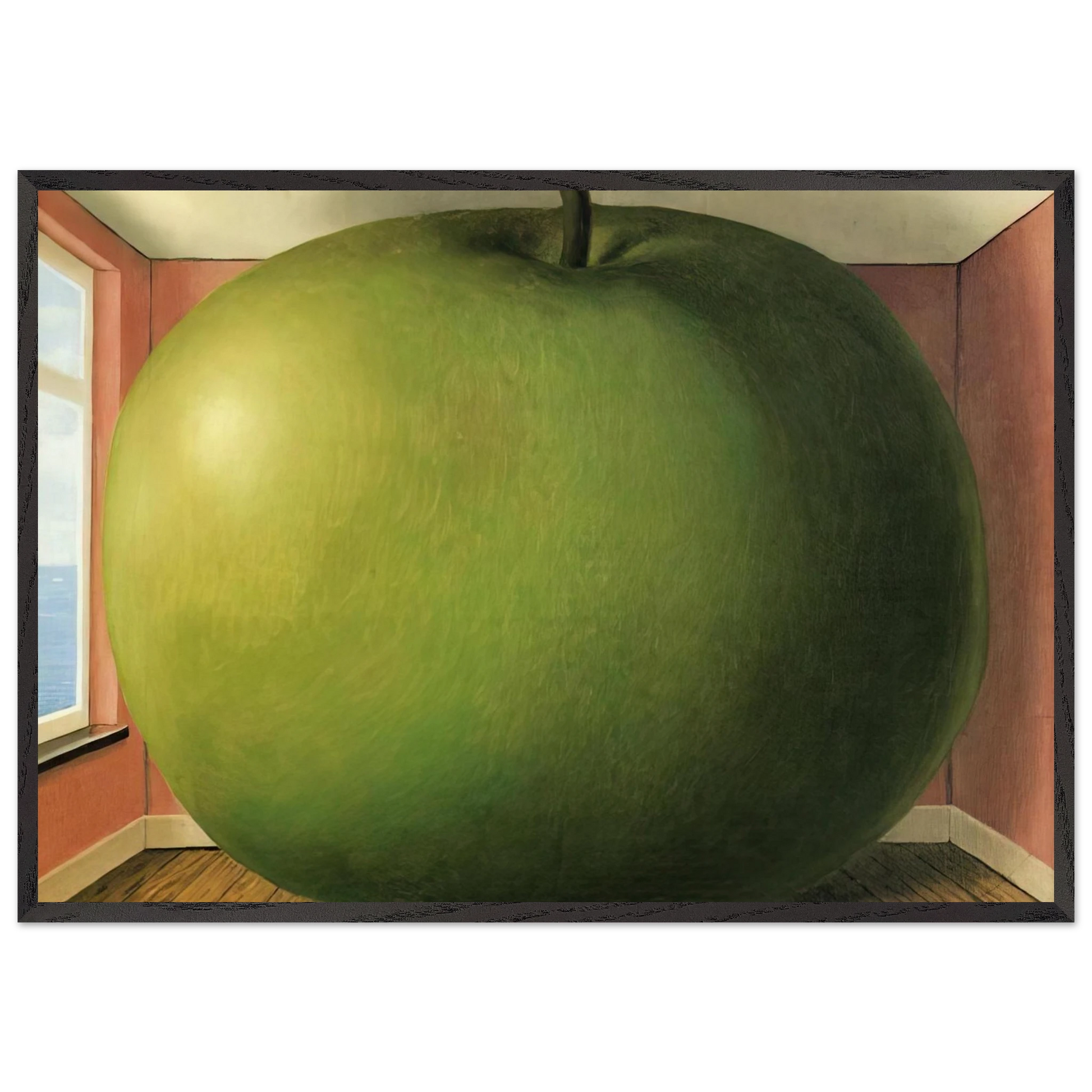 THE LISTENING ROOM 1952 - Rene Magritte 70x100 cm / 28x40 inches Framed Art Print – Black Wooden Frame