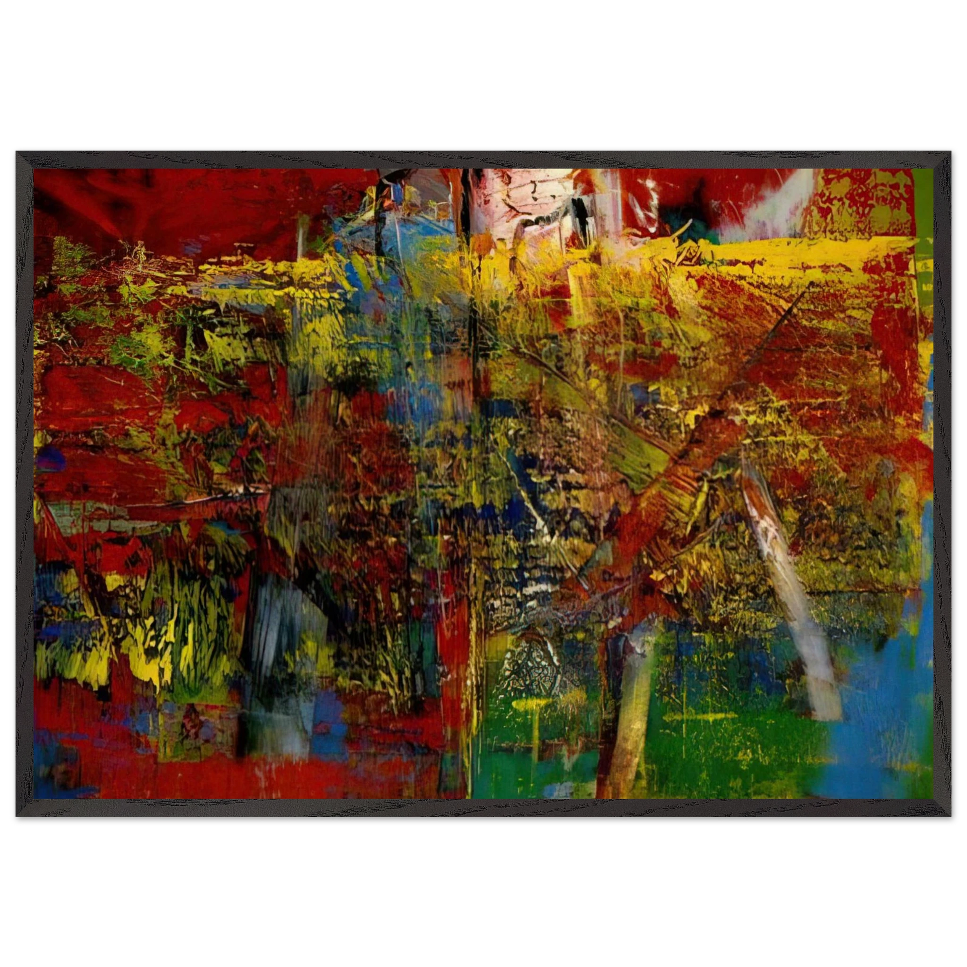 MEDIATION - Gerhard Richter Framed Art Print – Black Wooden Frame - Default Title - -Framed Art Print