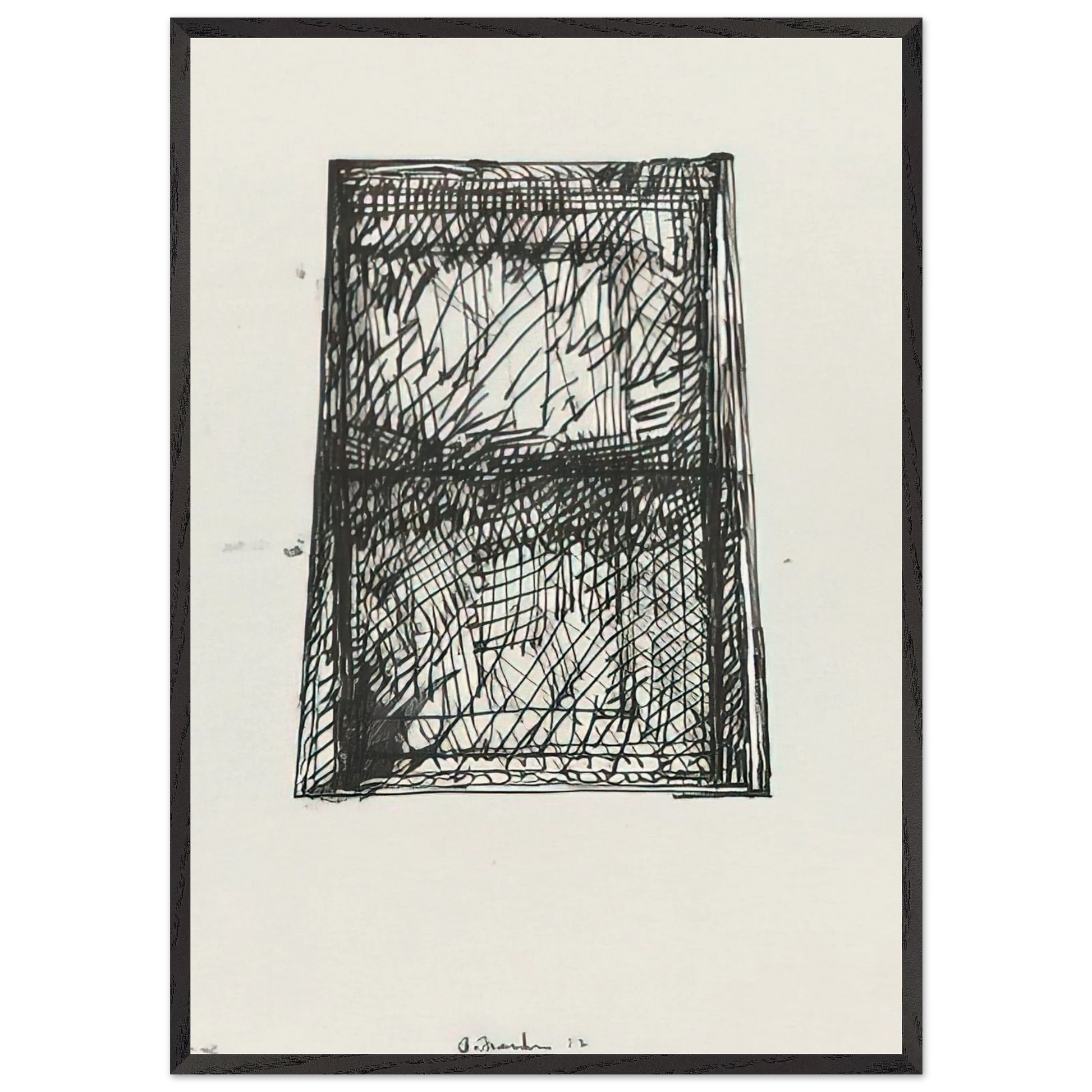 Suicide Notes - 1972 - Brice Marden Framed Art Print – Black Wooden Frame - Default Title - -Framed Art Print
