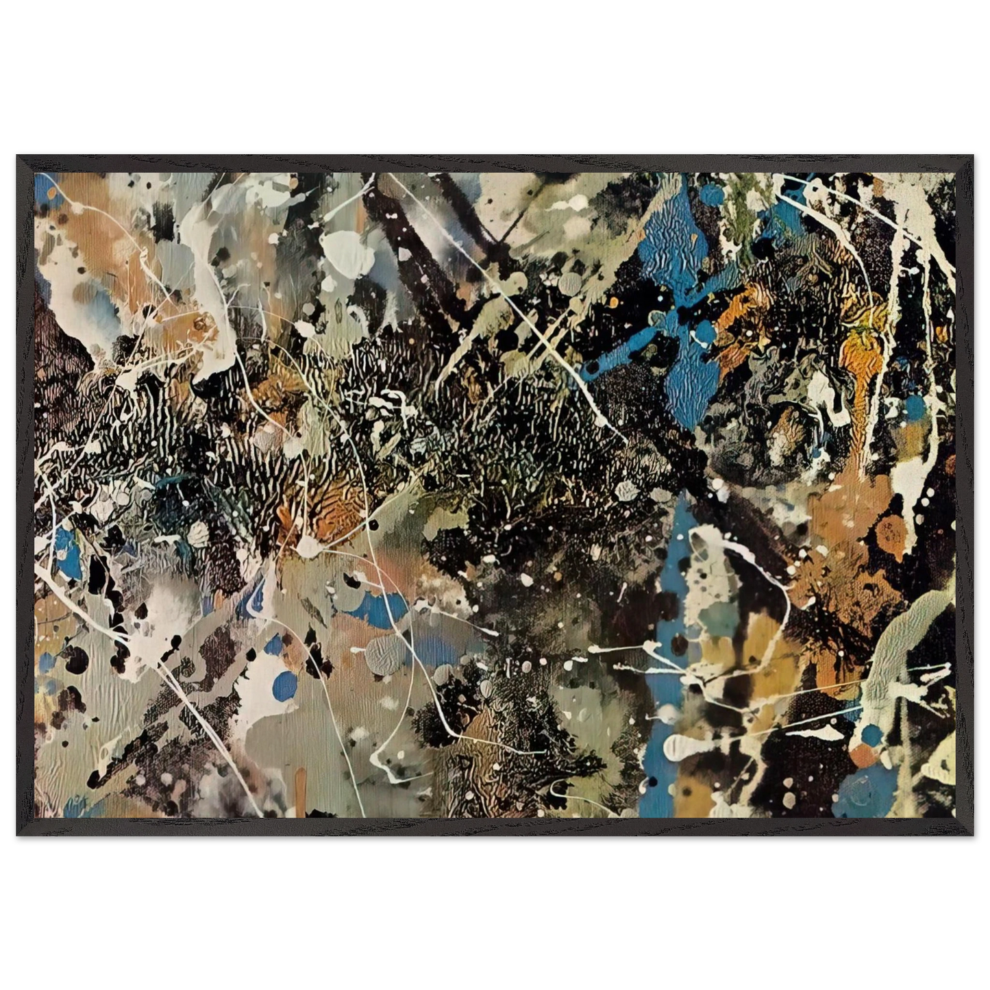 NOTDETECTED185248 - Jackson Pollock Framed Art Print – Black Wooden Frame - Default Title - -Framed Art Print