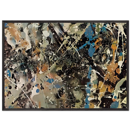 NOTDETECTED185248 - Jackson Pollock Framed Art Print – Black Wooden Frame - Default Title - -Framed Art Print