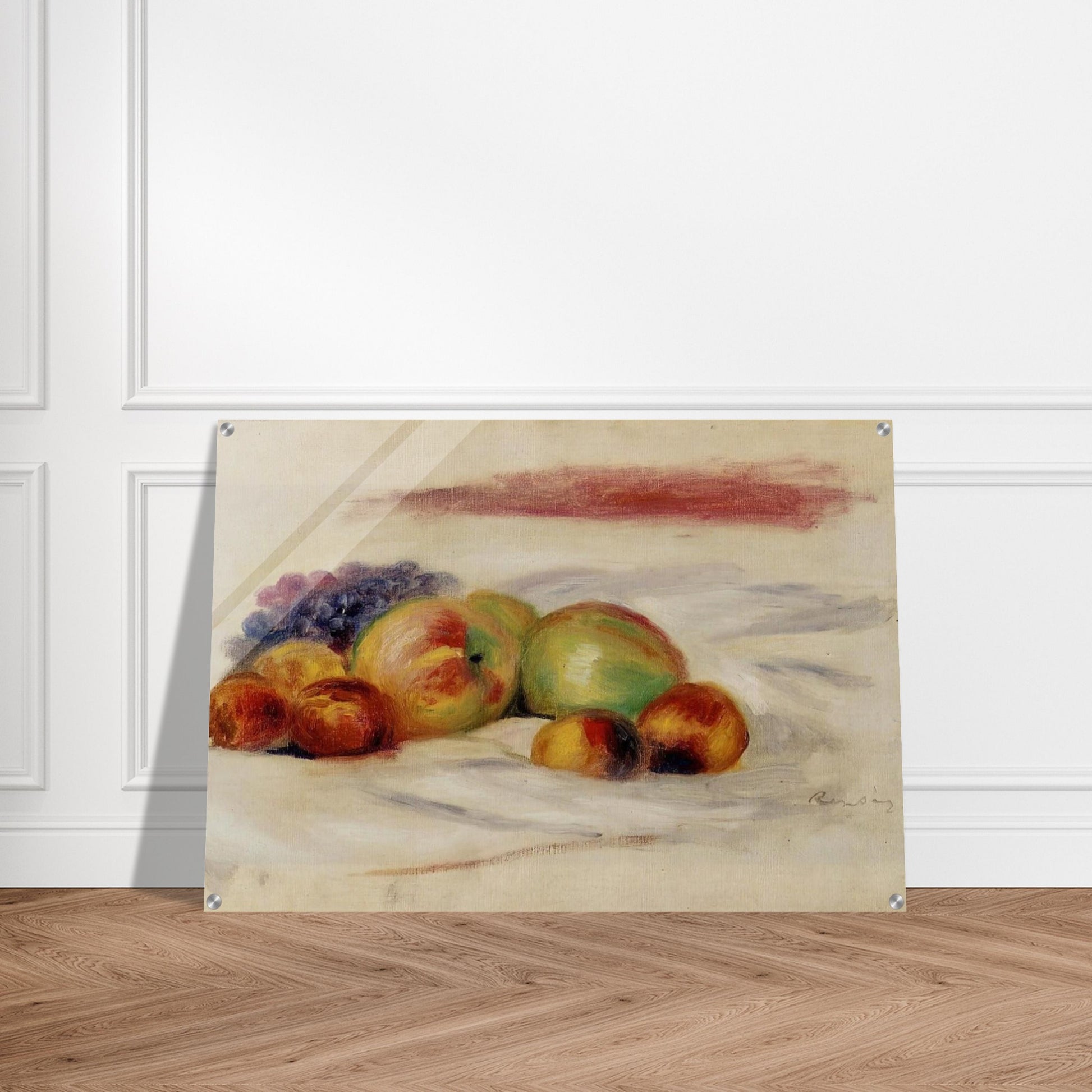 Apples and Grapes - Pierre-Auguste Renoir Acrylic Print - 70x100 cm / 28x40″ inches