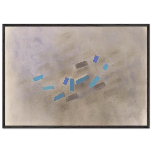 NUMERO 10 1983 - Esteban Vicente Framed Art Print – Black Wooden Frame - Default Title - -Framed Art Print