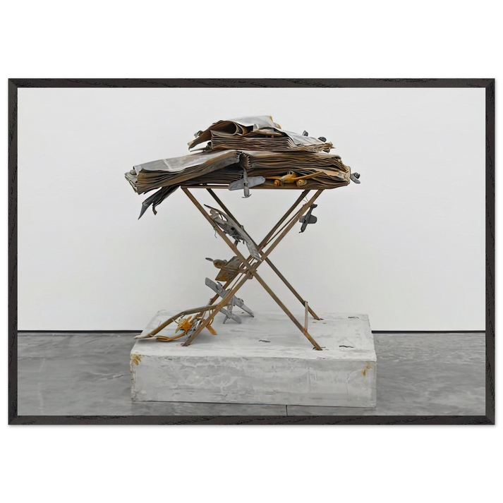 DAT ROSA MIEL APIBUS 2009 - Anselm Kiefer 70x100 cm / 28x40 inches Framed Art Print – Black Wooden Frame
